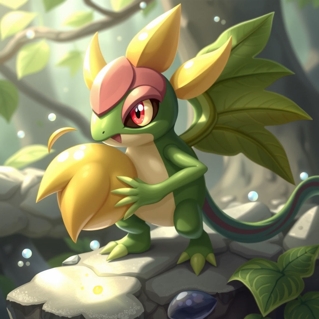 Cardamom Pokemon Character Concept Art