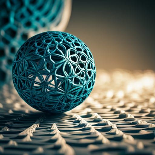 Intricate Filigree Ball with Volumetric Lighting in 8K
