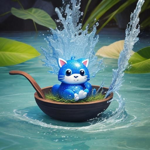 Charming Water Spirit Generated by AI