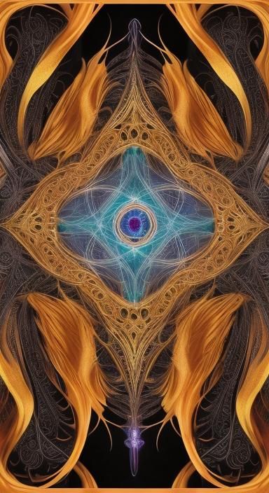 4k res symmetrical fractal random art effect and still motion illusion effect 33 layers multi-color reference all occult...