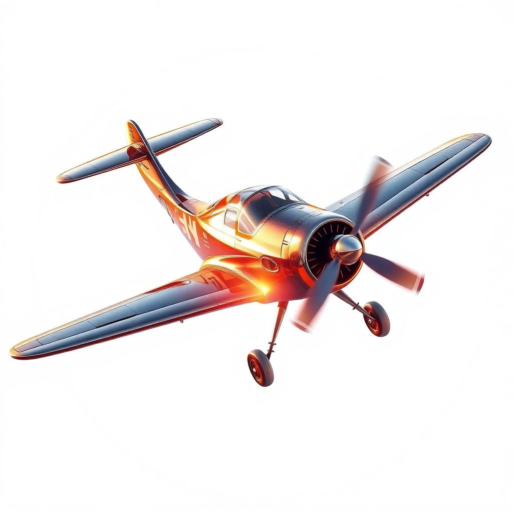 Small Plane in Futuristic Concept Art Style