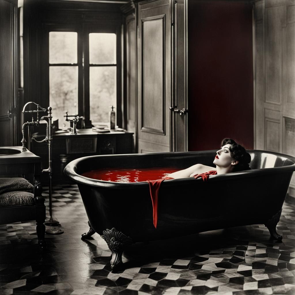 Tragic Death: Woman in Bathtub, 1920s