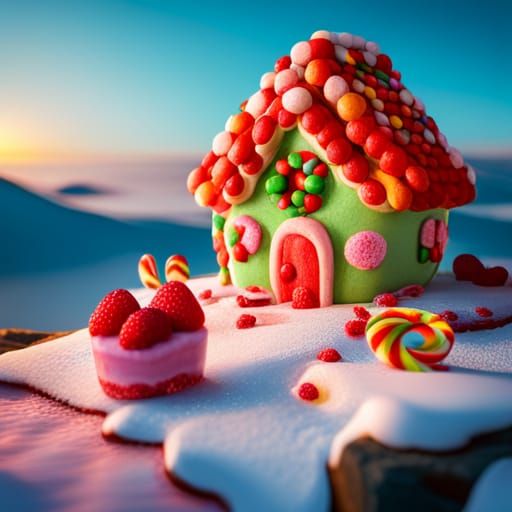 Whimsical Candy House with Sugary Delights