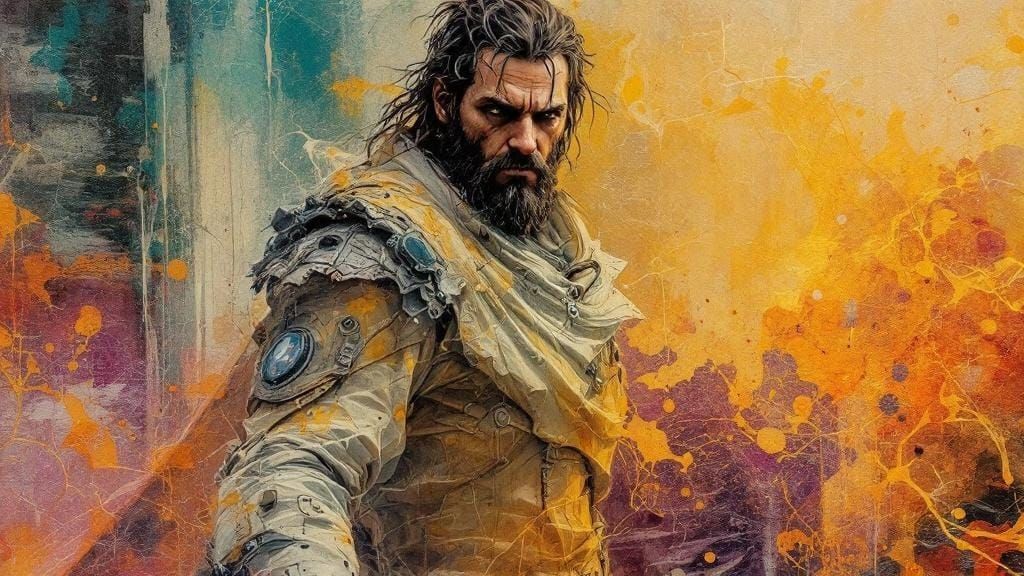 Molten Wax Drip Overlay in Encaustic Style