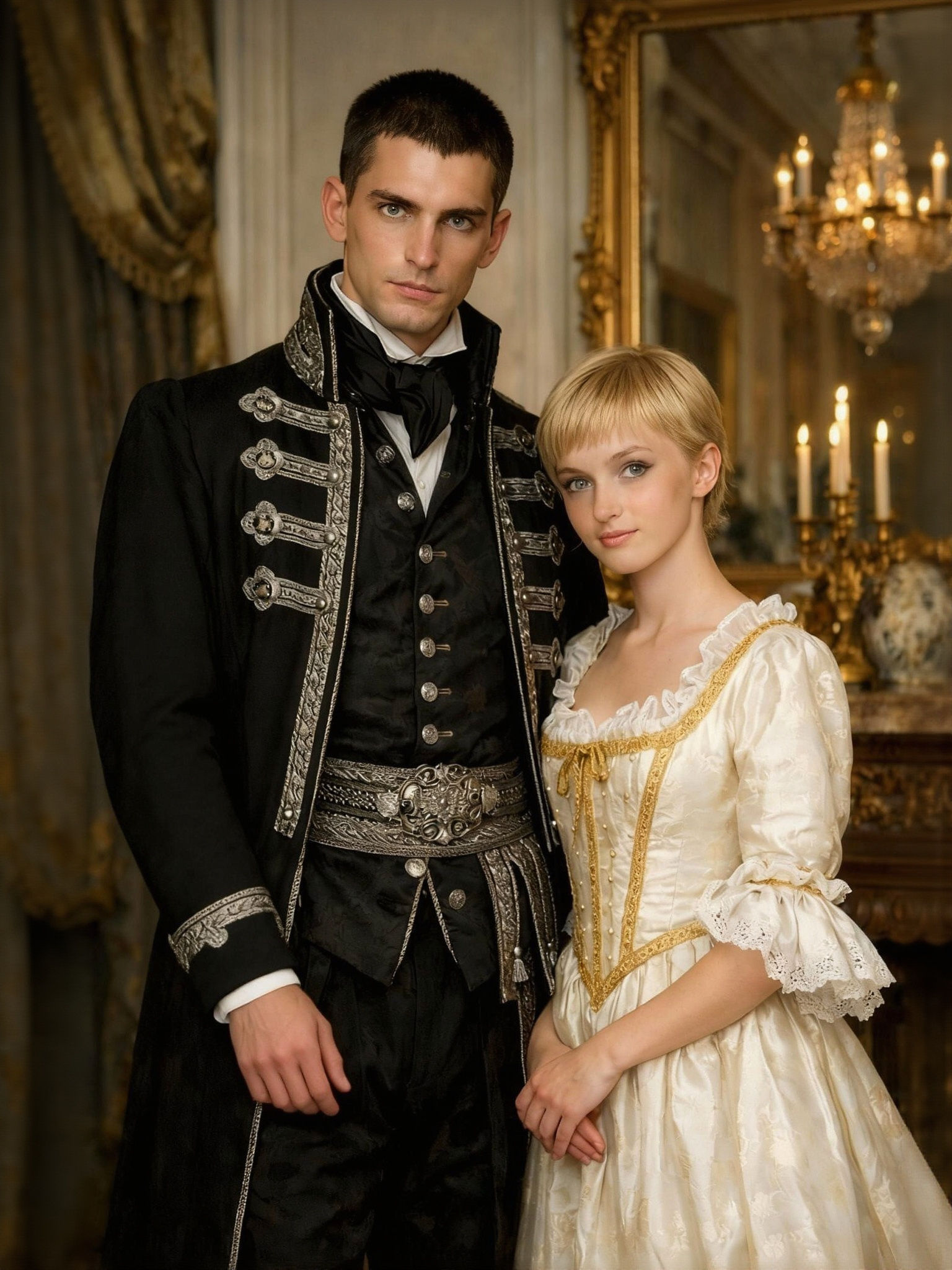 18th Century Polish Man and Woman in Formal Attire