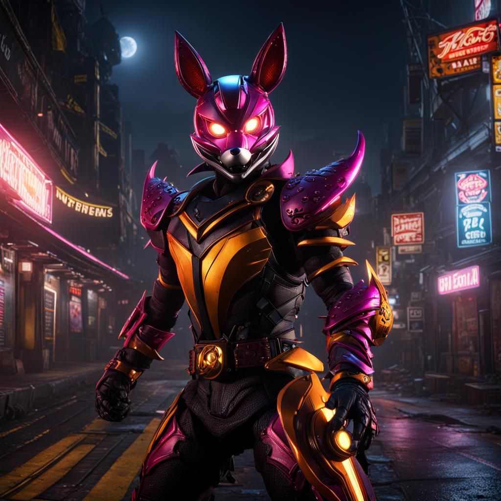 Kamen Rider Nightmare Foxy: Detailed Matte Painting