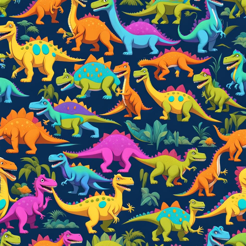 Disco Dinosaur Toddler Dance Party: Vibrant CGI Animation