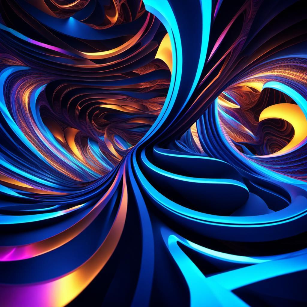 Futuristic Neon VSA Fractal Vector Art