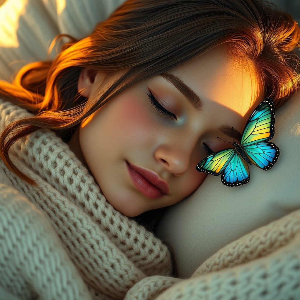 Dreamy Slumber in Warm, Golden Light