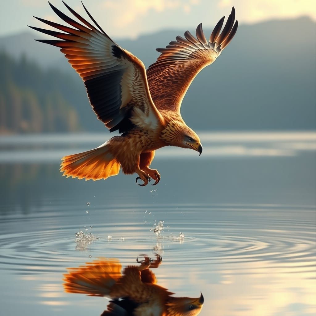 Majestic Golden Eagle in Hyper-Realistic Wildlife Style