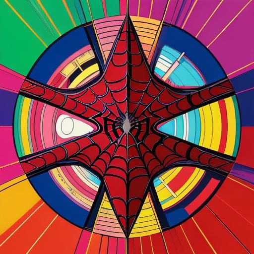 Spiderman Santa in Disco Pop Manga Style