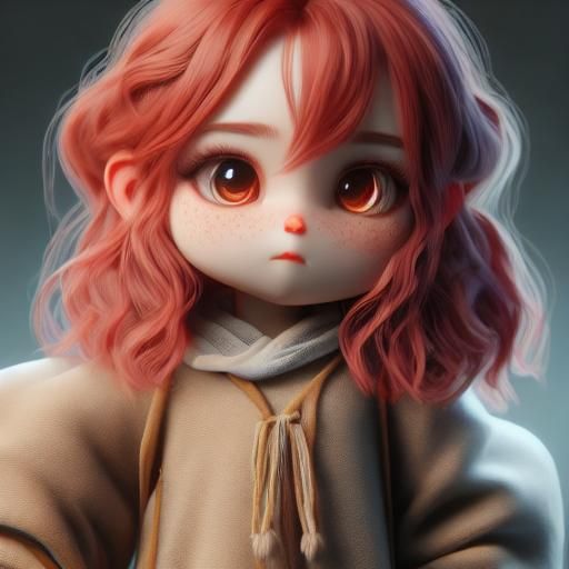 Chibi Dancing Spirit in Semi-Realism Style