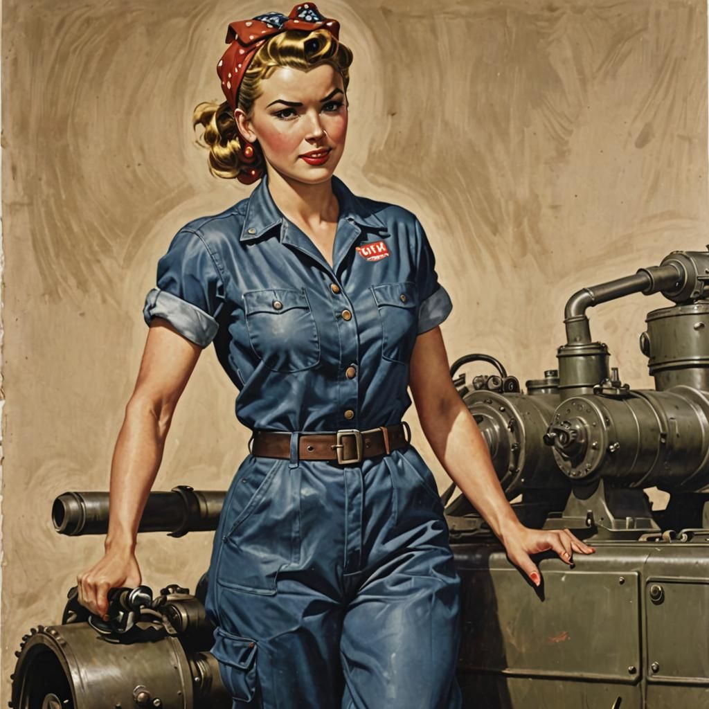 WWII Rosie the Riveter Propaganda Poster
