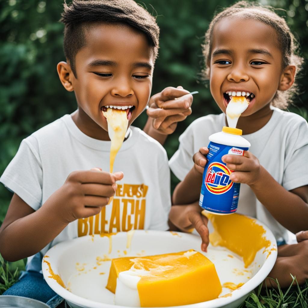Disturbing Image: Children Eating Bleach