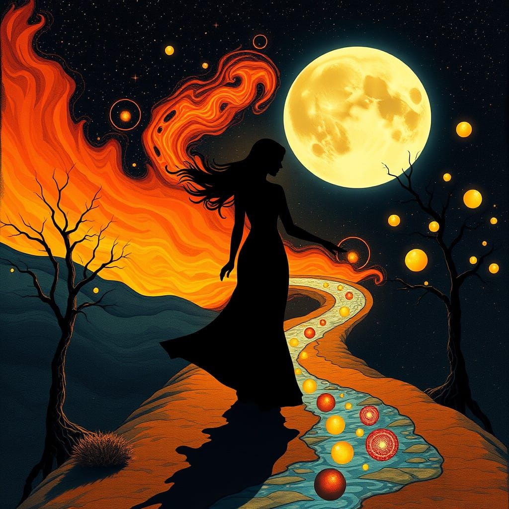 Cosmic Goddess Embarks on Ethereal Journey