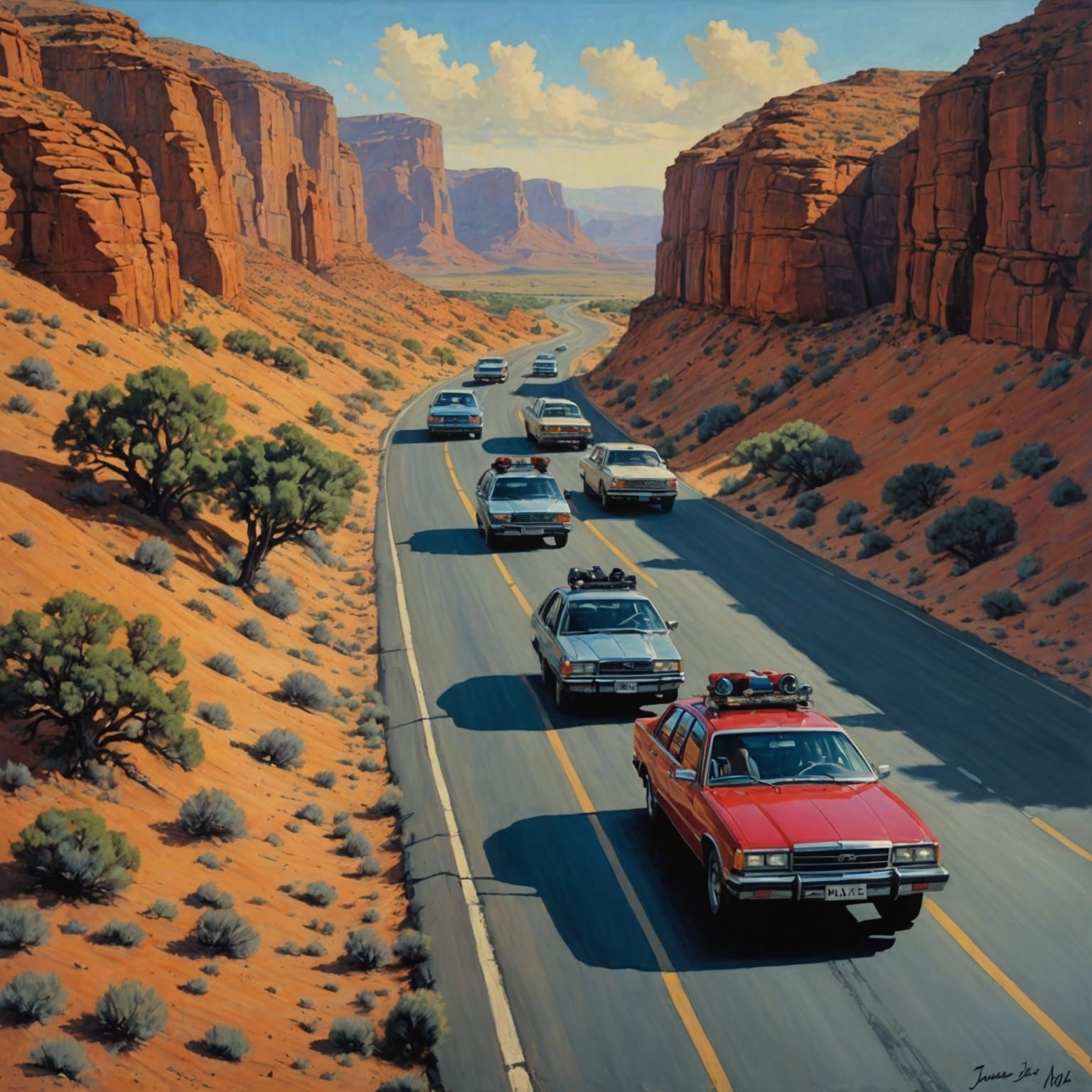 Evocative Landscape Painting in Gurney's Style