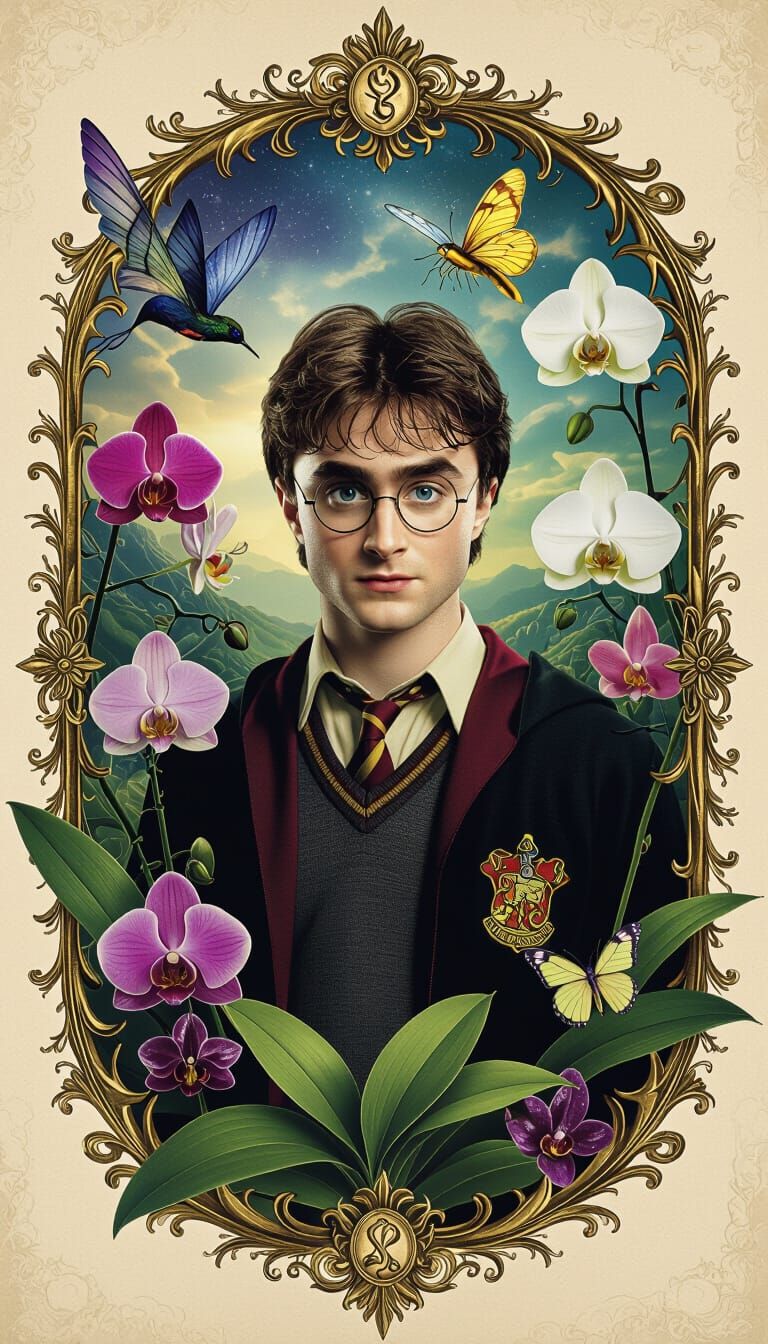 Harry Potter in a Surreal Storybook Setting