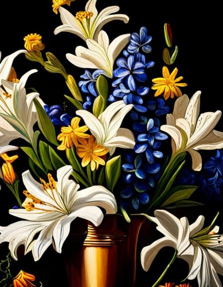 Floral Still Life in Dutch Masters Style