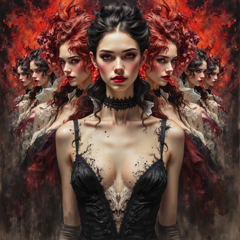 Kaleidoscope of Elegant Victorian Vampiresses