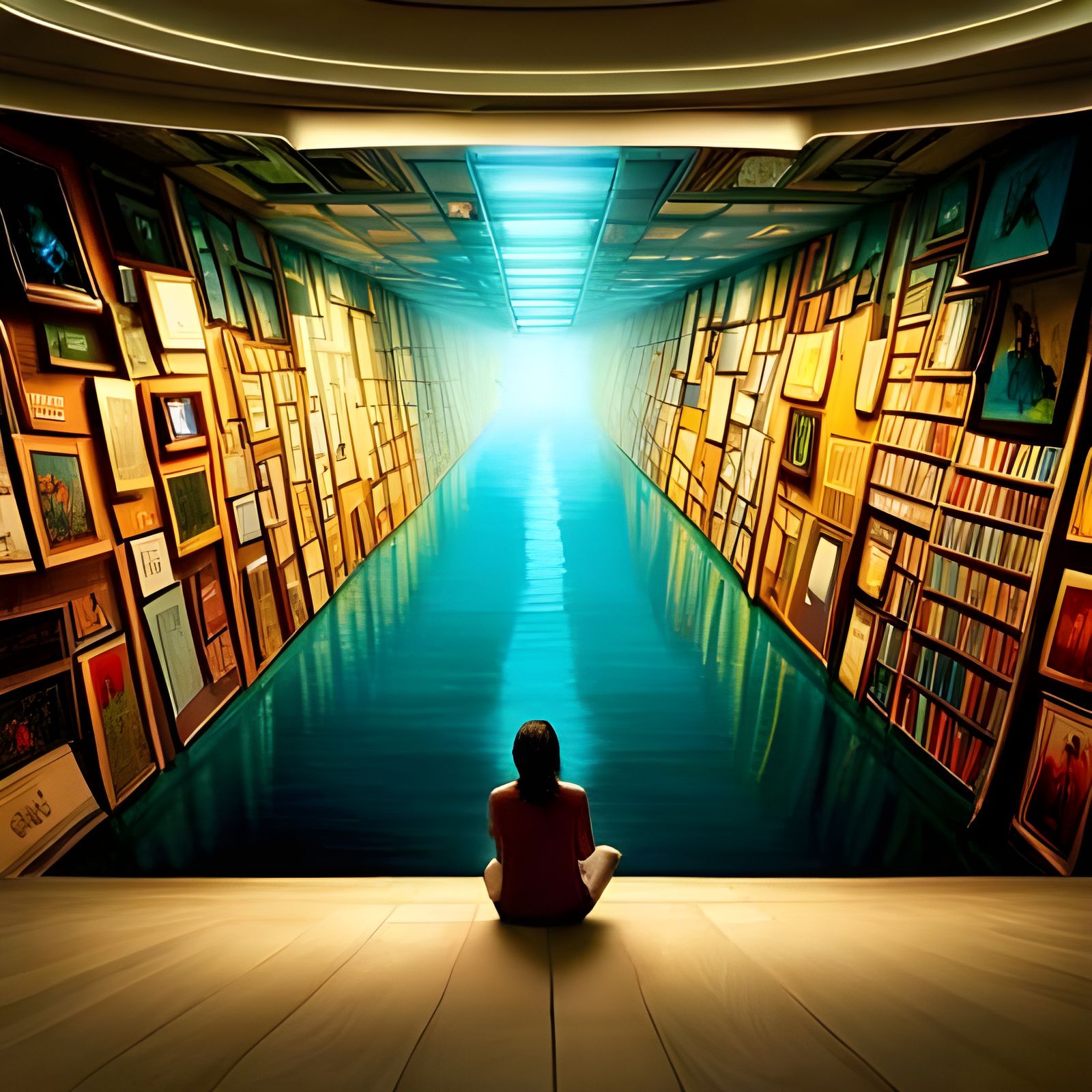 Art Bunker in Underground Gallery, Cel-Shaded Style