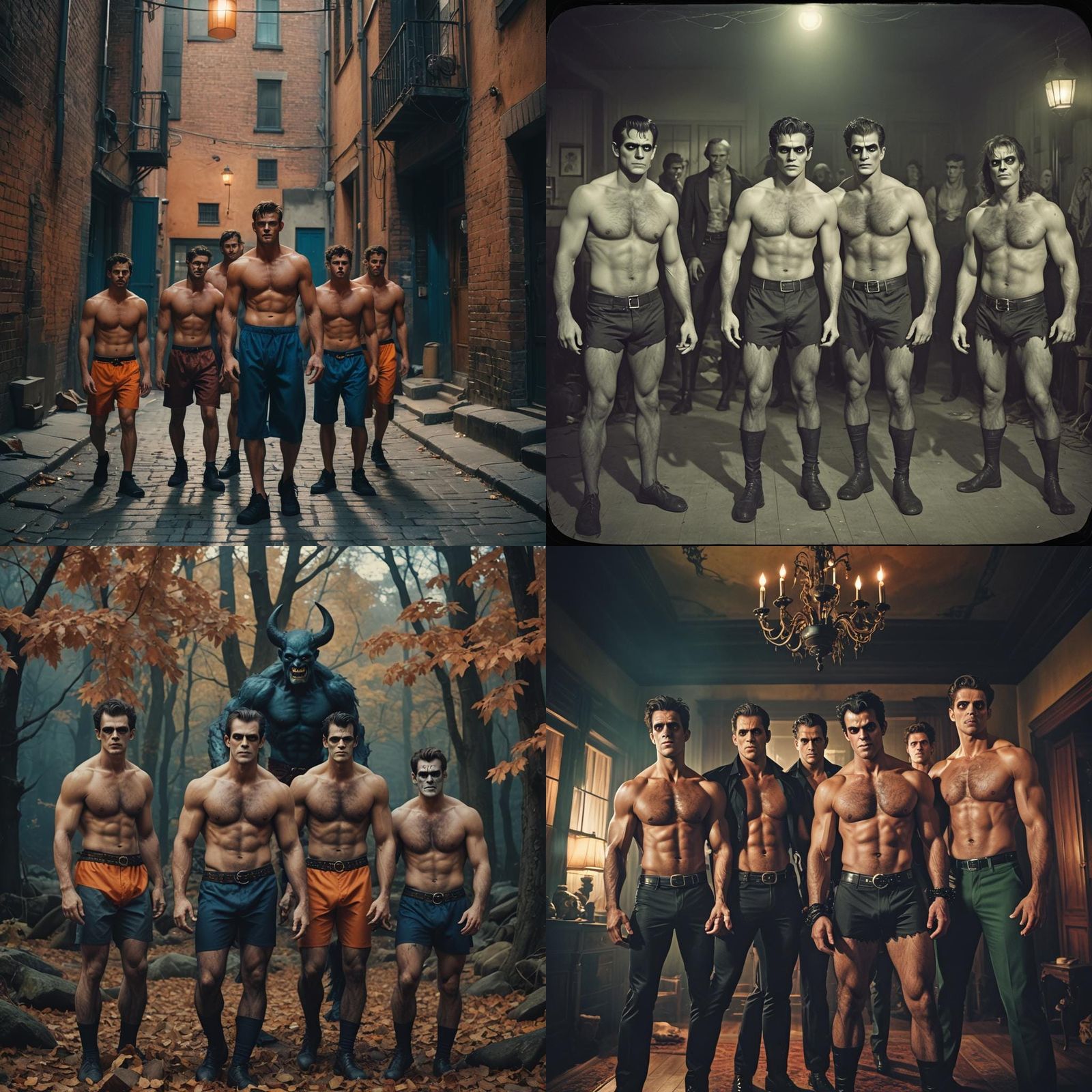 Halloween Hunks: Vampire, Frankenstein, and More