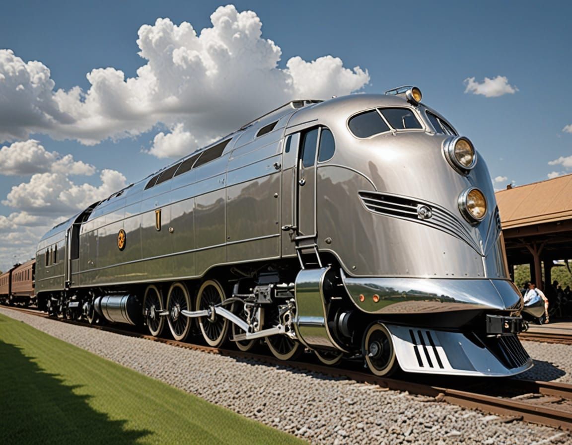 Art Deco Streamlined Locomotive Design