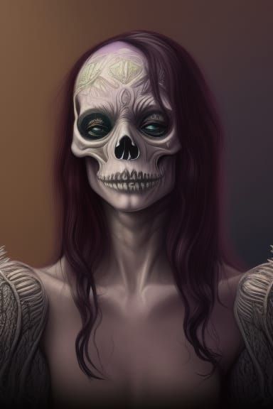 Gothic Skull Demon Sorcerer Concept Art in Unreal Engine