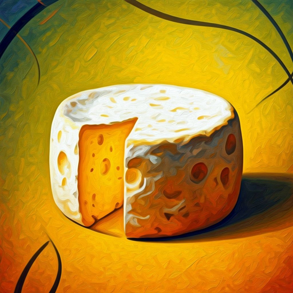 Dreaming of Cheese in Kandinsky Style