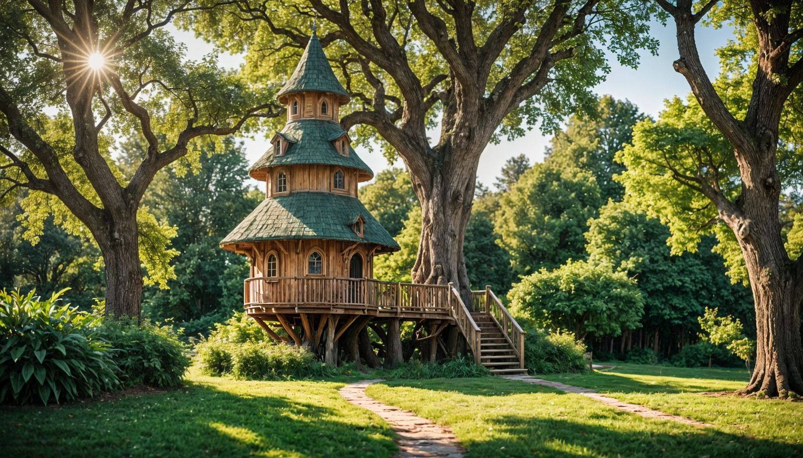 Enchanting Castle Treehouse in Natural Light