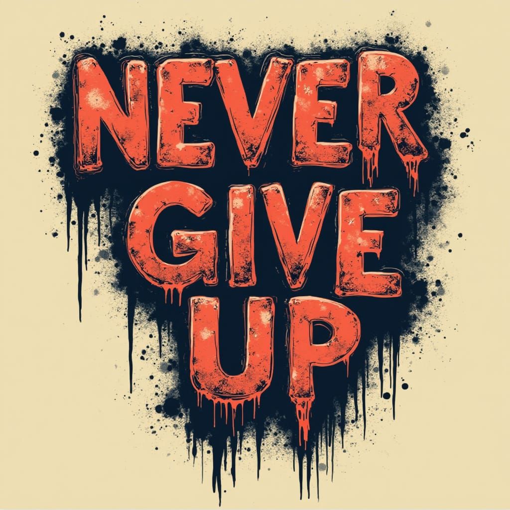 Grunge-Inspired T-Shirt Design with Distressed Text