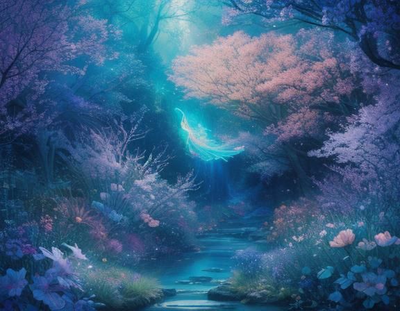 Japanese Cityscape with Calligraphy in Watercolor Style