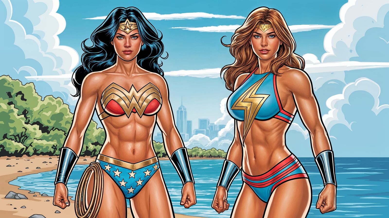 Amazonian Warrior Meets Cosmic Avenger in Bikini Body Challe...