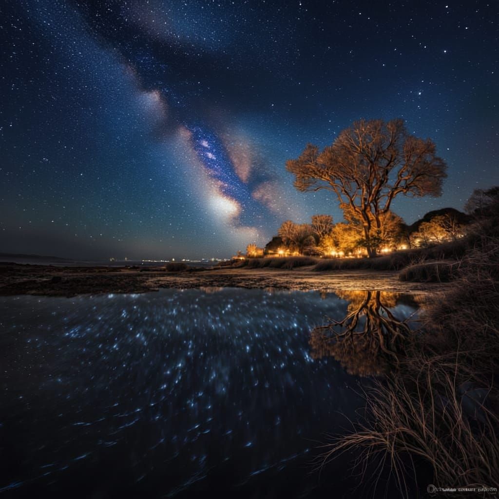 Luminous Stars Cover Serene Night Sky