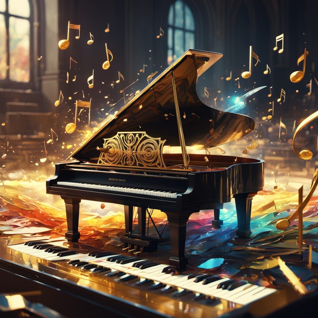 Hyperdetailed Piano Concerto in Greg Rutkowski Style