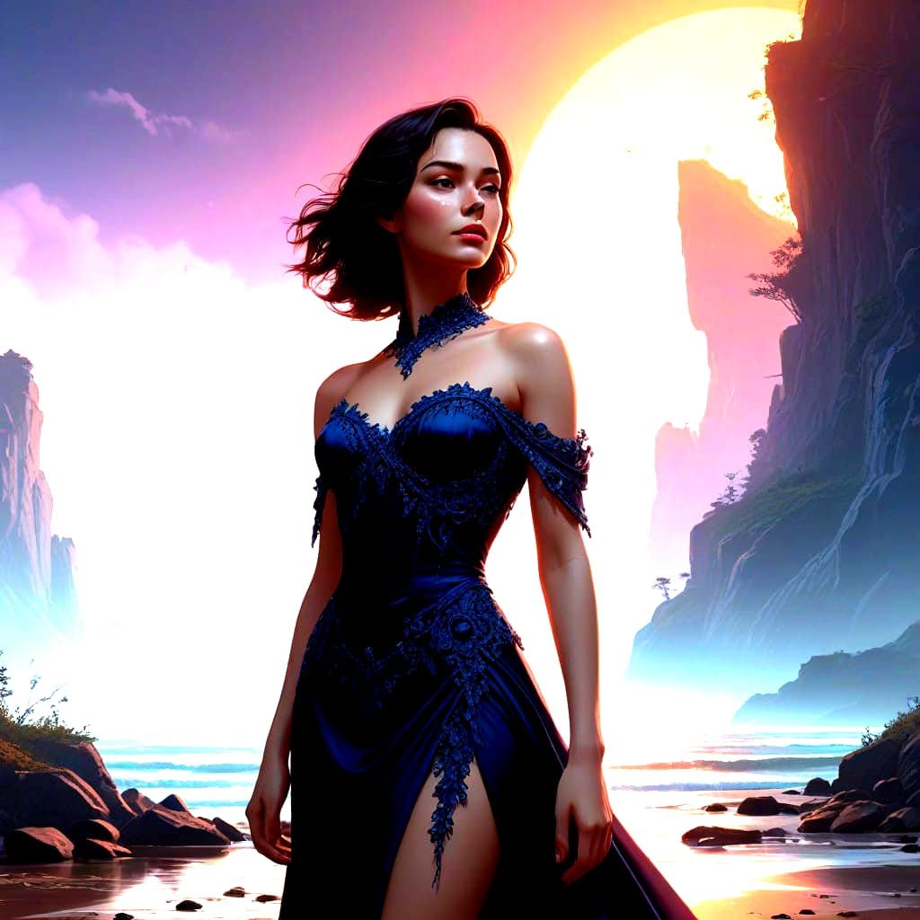 Feminine Fantasy Portrait in Deep Color