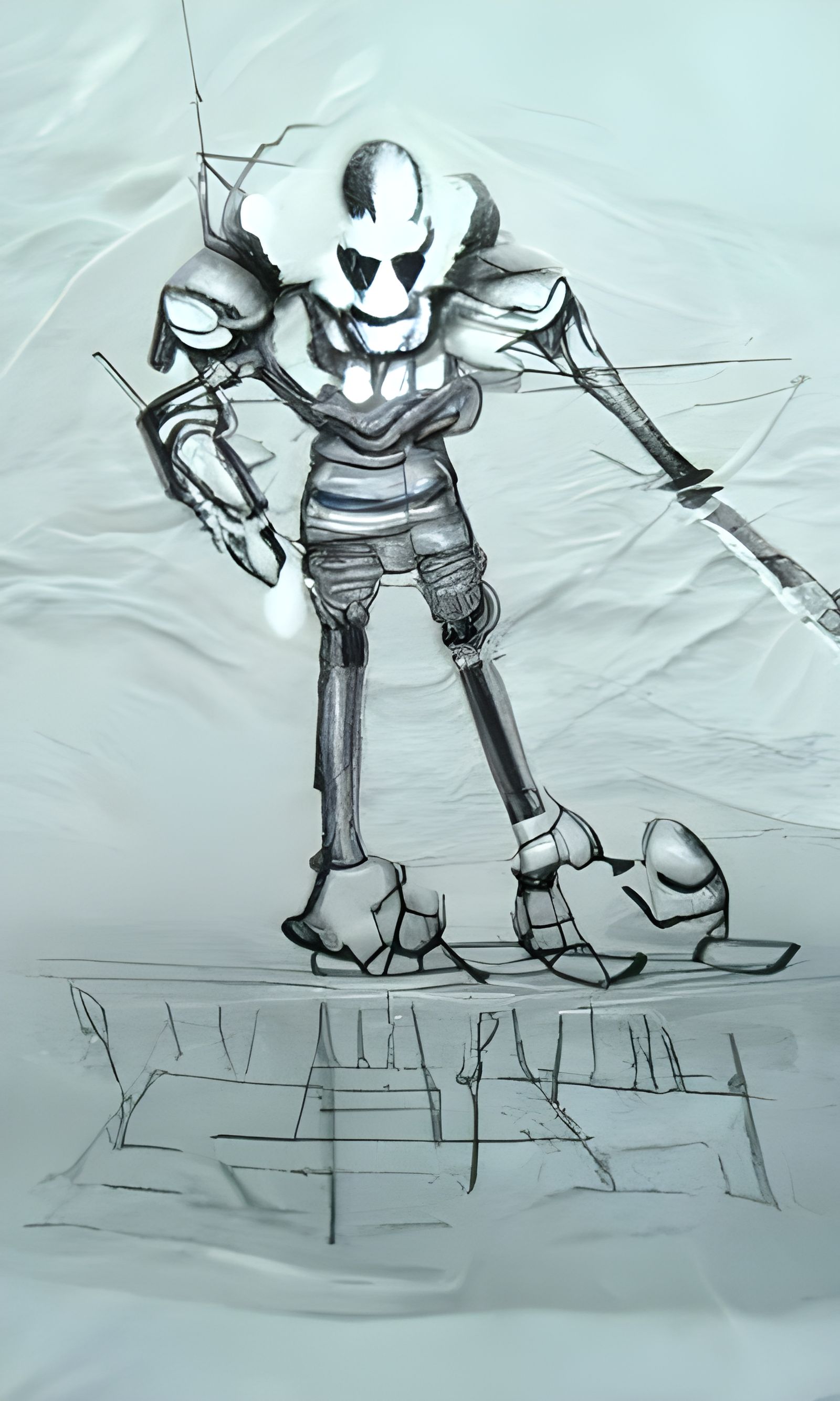 UNDERTALE Papyrus: Concept Art Pencil Sketch