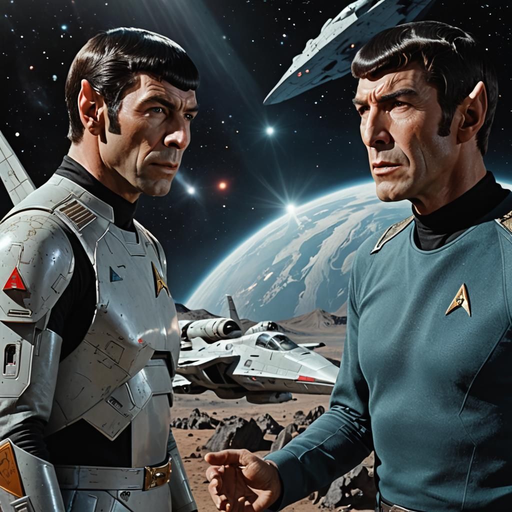 Spock on Vulcan Talking to an Elder