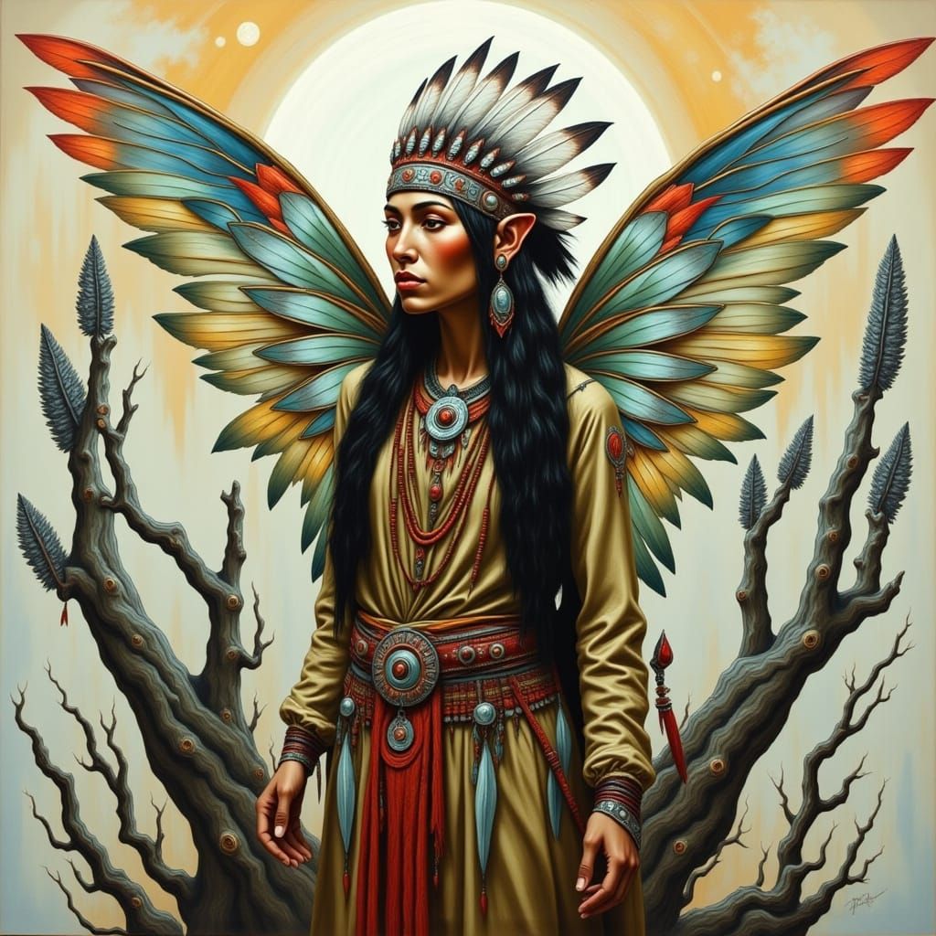Native American Fairy in Whimsical Flux