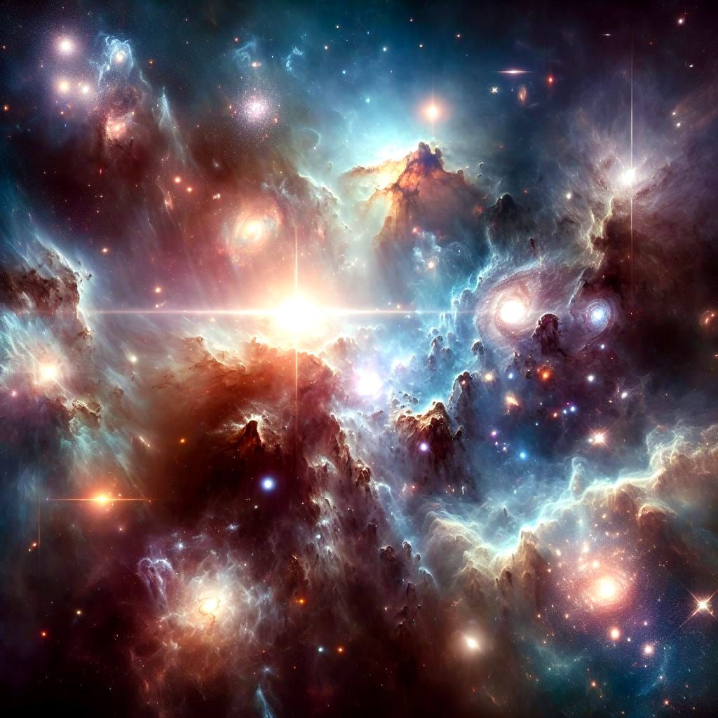 Cosmic Harmony in Ethereal Hues