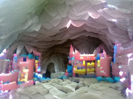Enigmatic Cave Castle: An AI Interpretation