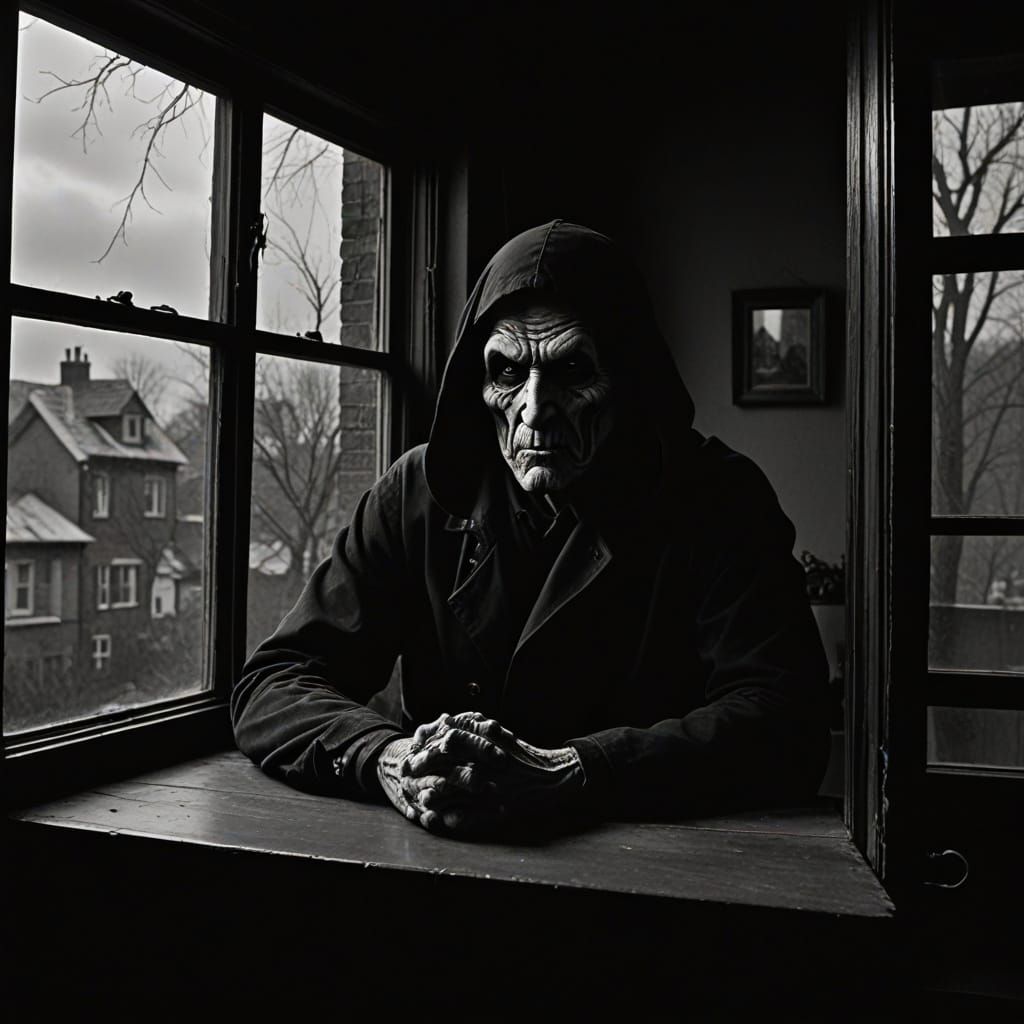 Eerie Boogie Man Apparition at the Window