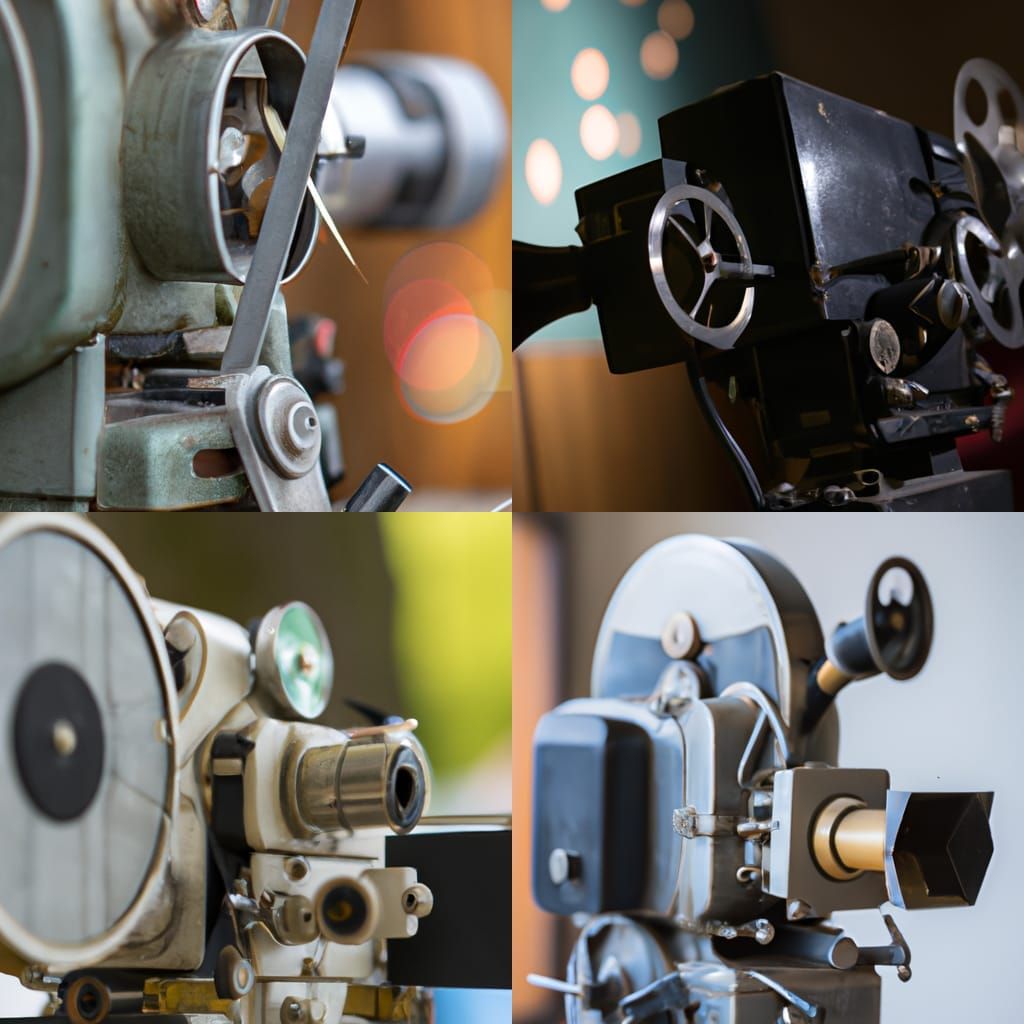 Antique Movie Projector in Sharp Focus