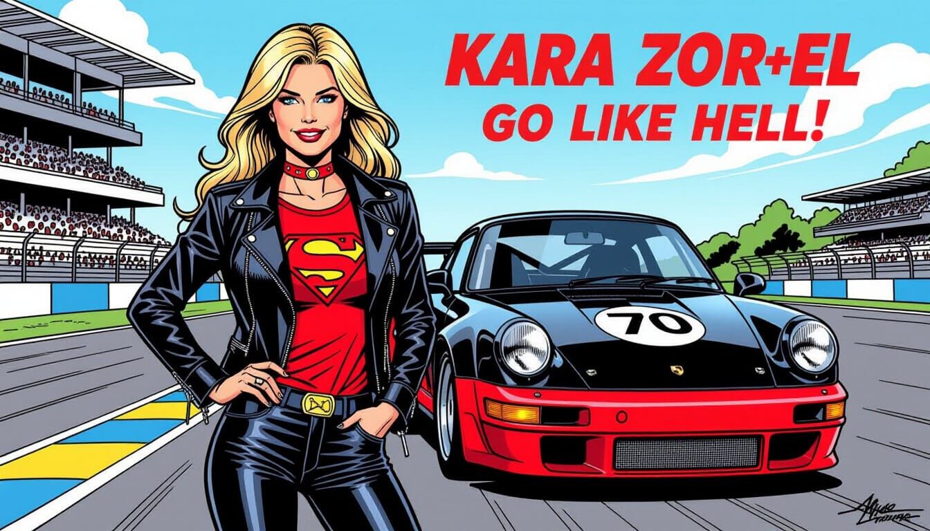 Kara Zor-El Illustration in Comic Book Style