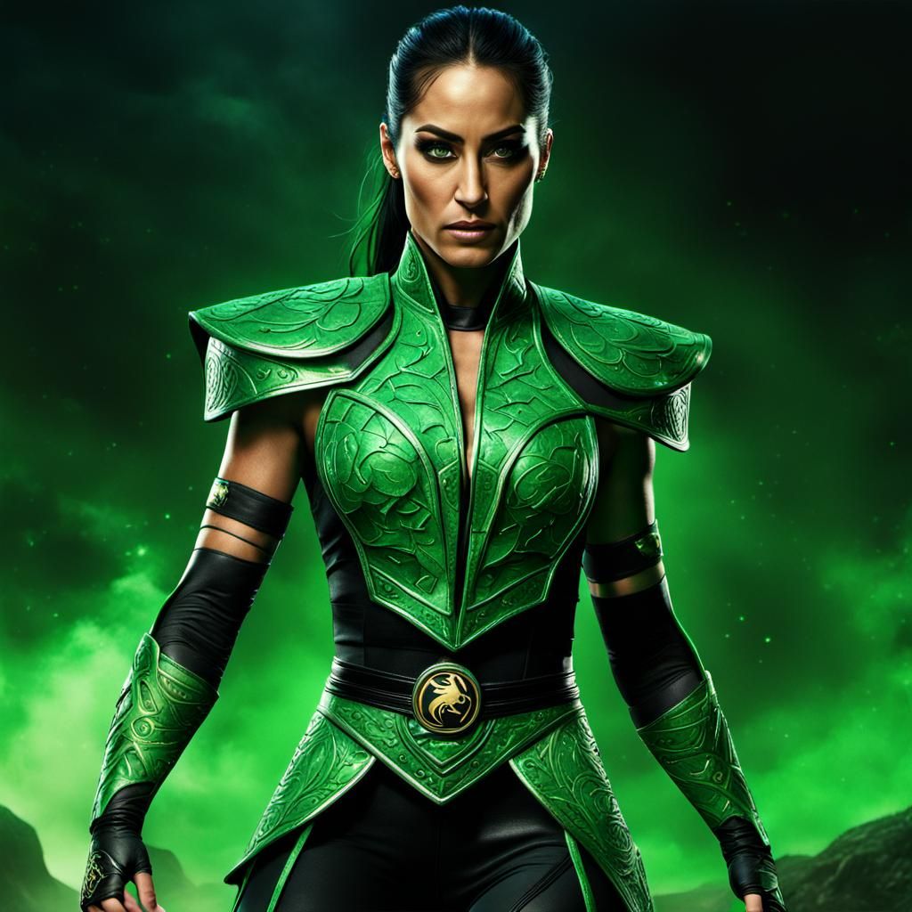 Wrestler Nikki Bella as Jade in Digital Art