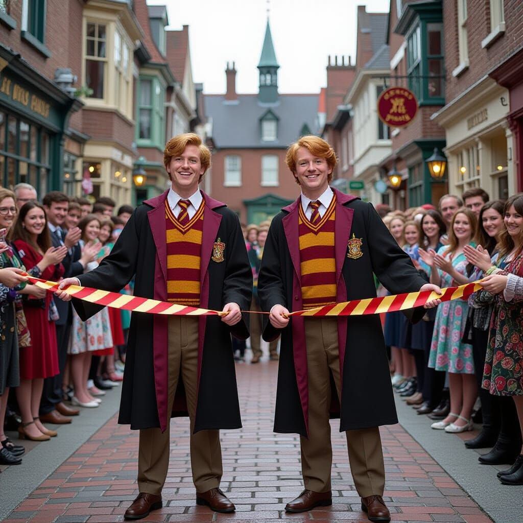 Fred and George Open Weasleys' Wizard Wheezes