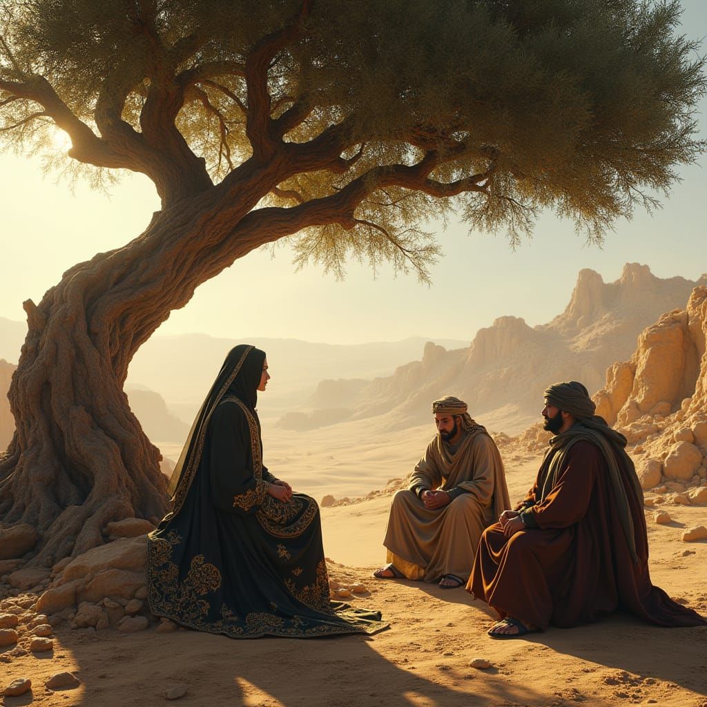 Majestic Arab Woman Discovers Ancient Secrets