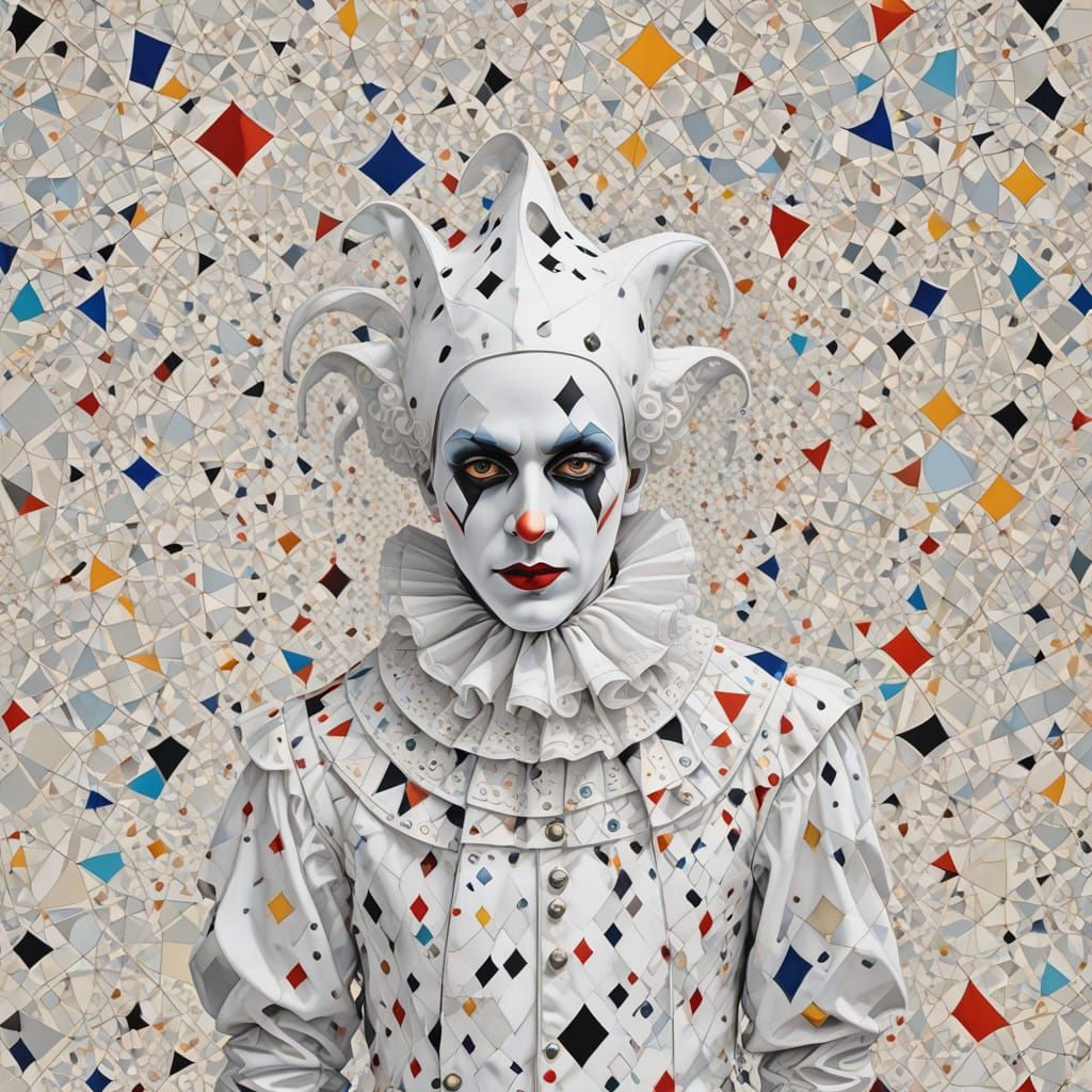 Eccentric Expressionist Masterpiece: Pierrot and Harlequin
