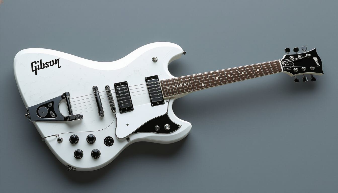 Organic Gibson Firebird Guitar in Sleek Industrial Style