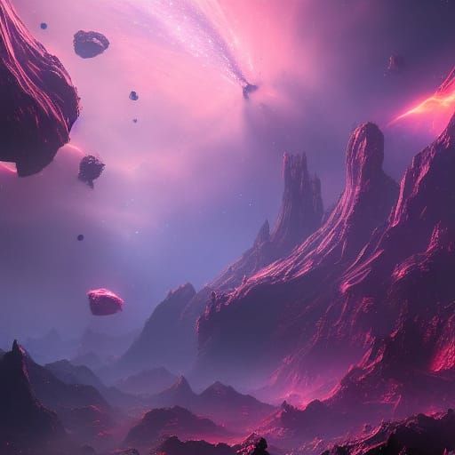 Detailed Nebula Concept Art in Deep Color