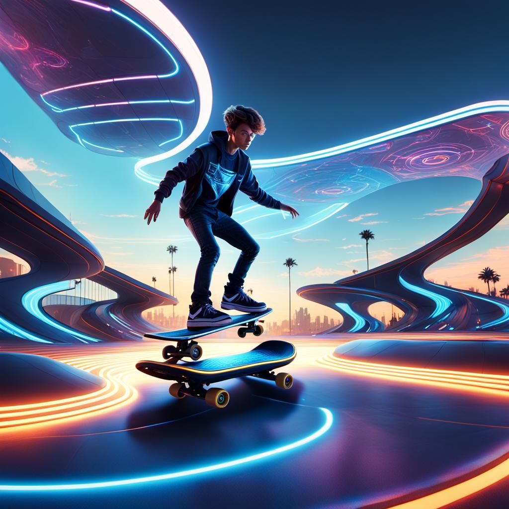 futuristic hover board